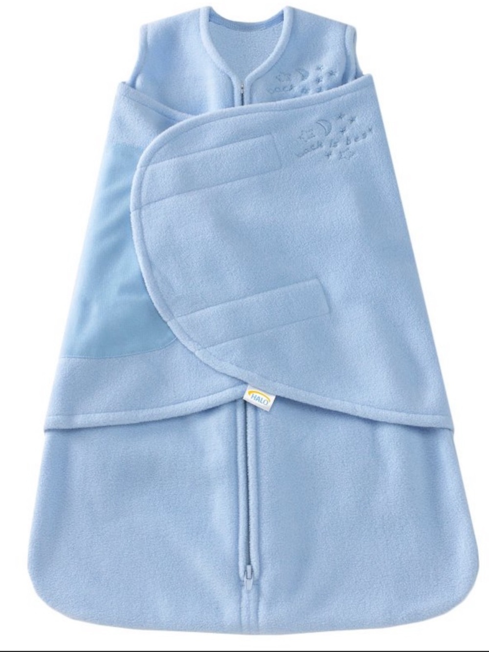 Halo Light Blue Fleece Sleep Sack Swaddle Newborn